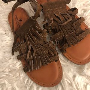 American Eagle Fringe Sandals